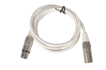 White DMX Cable 3pin XLR Male to Female 120 OhmChoice of Length